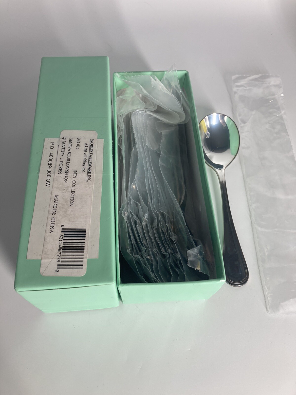 Libbey World International Flatware Box 12 PCs 374 016 Stainless 16/0 Bouillon