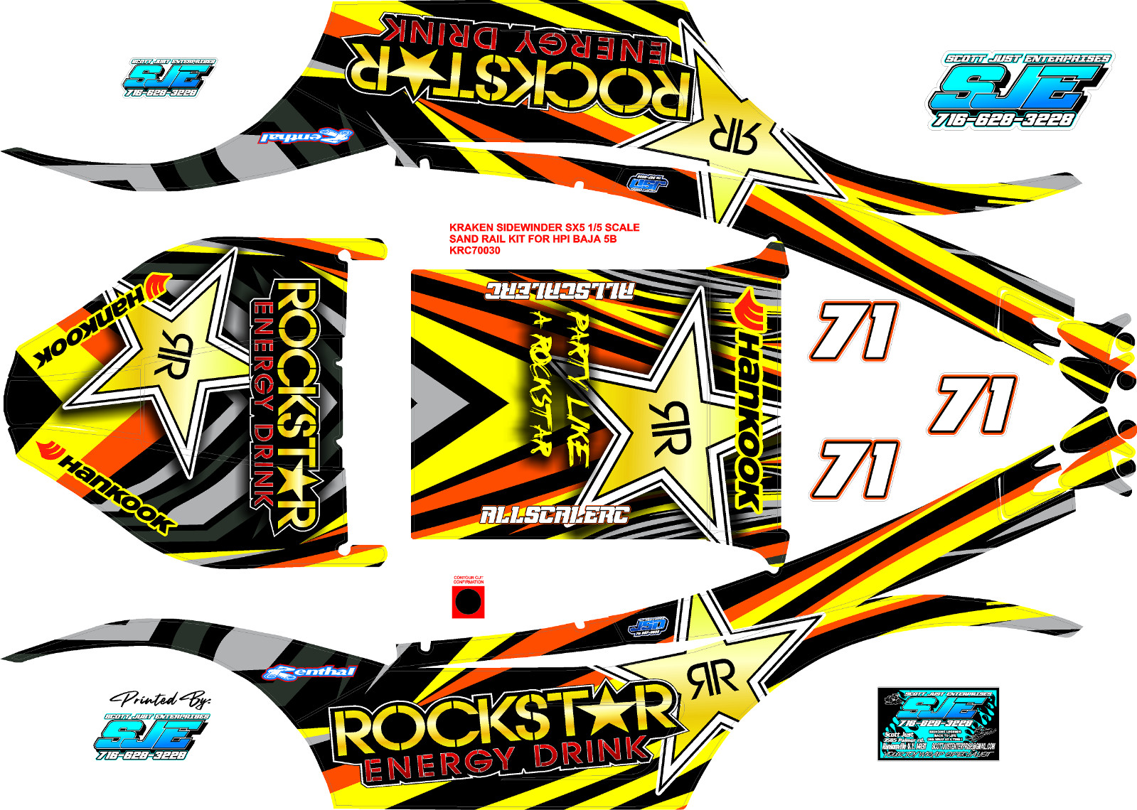 KRAKEN SIDEWINDER SX5 RSV1Theme  body wrap decals stickers