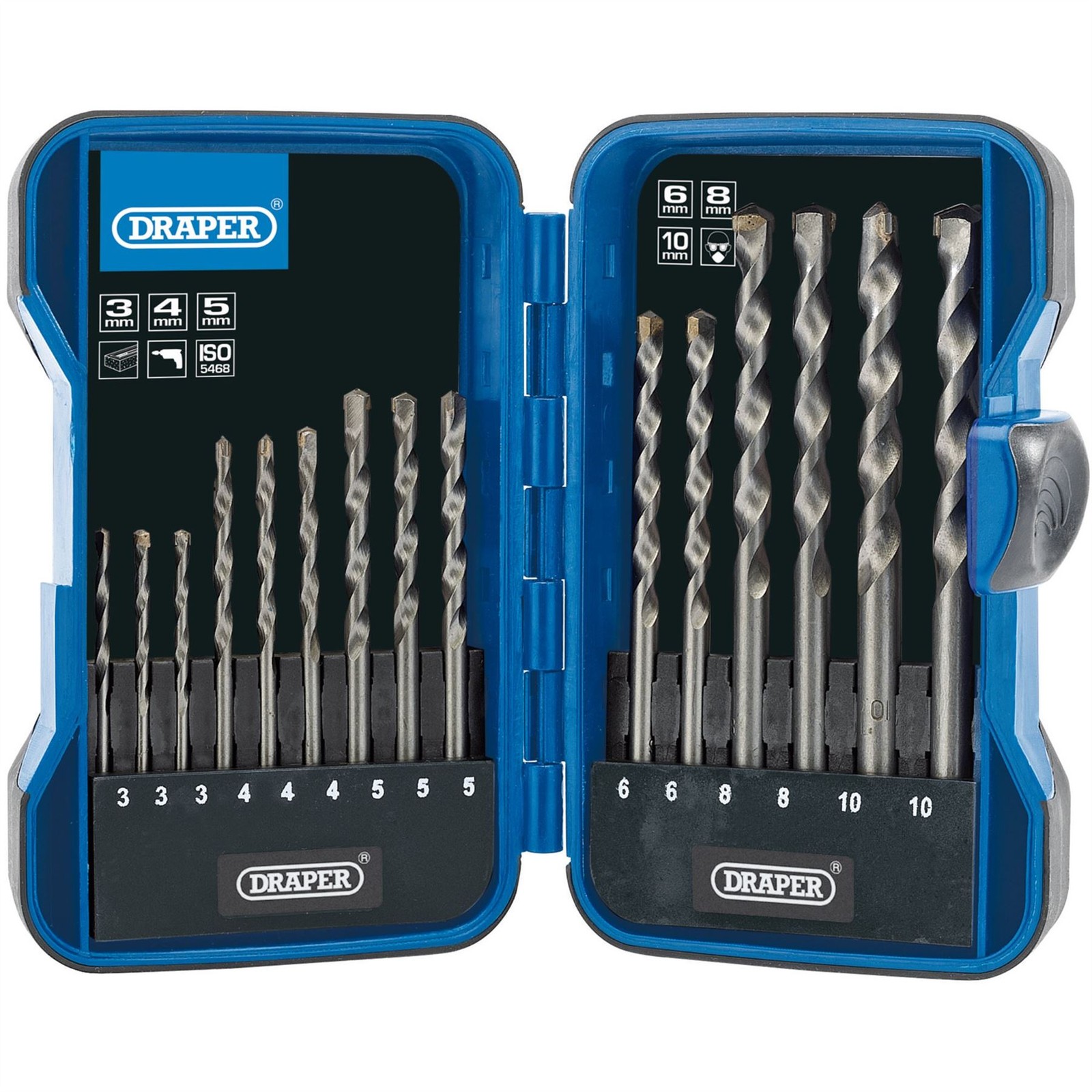 Draper 18550 TCT Masonry Drill Bit Set 15 Piece