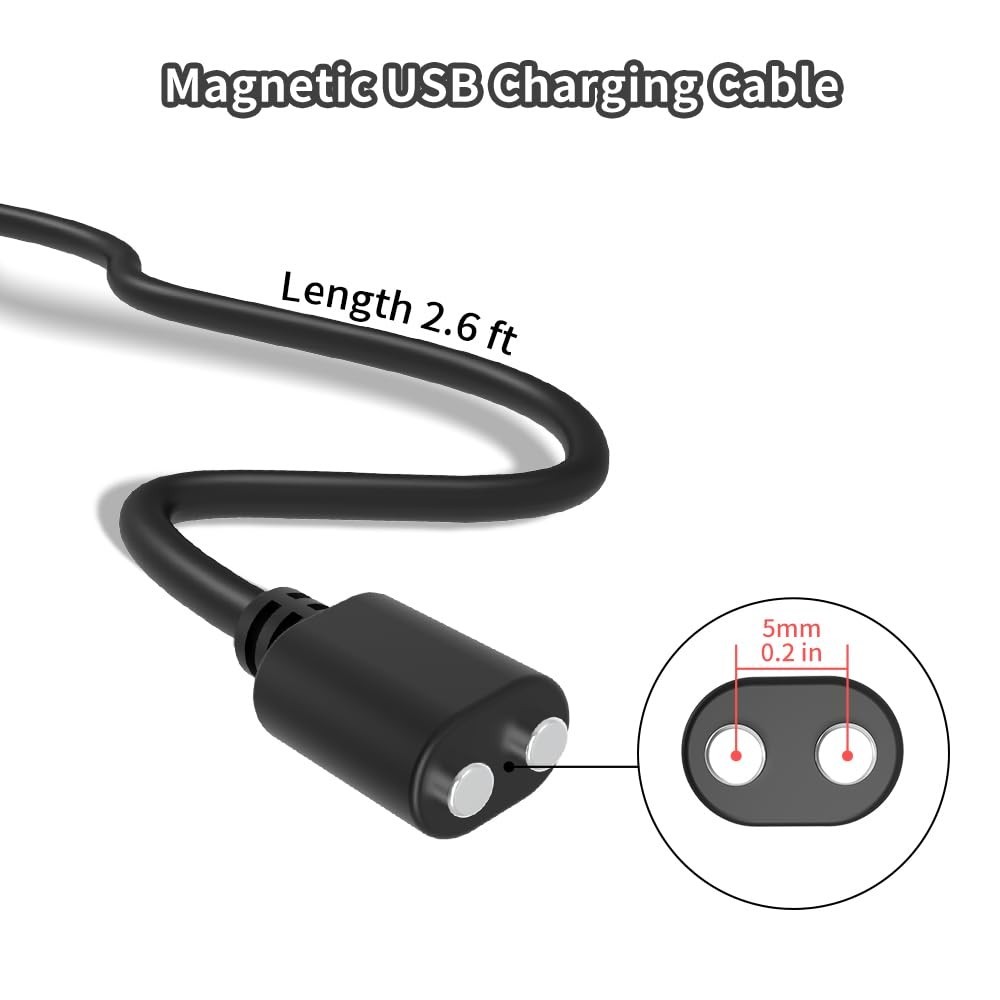 Magnetic USB DC Charger Cable Replacement Charging Cord for Rechargeable...