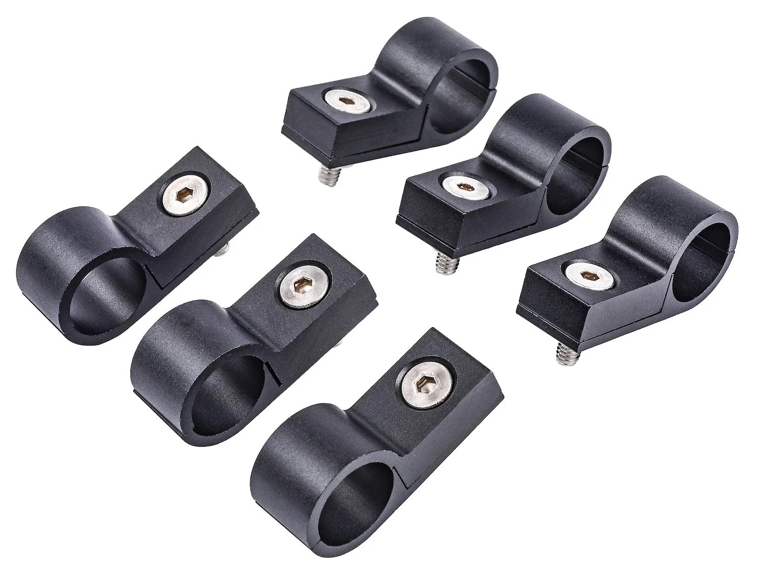 JEGS 82048 Line Clamps 9/16 in. I.D. 1 1/2 in. L x 1/2 in. W x 3/4 in. H Aluminu