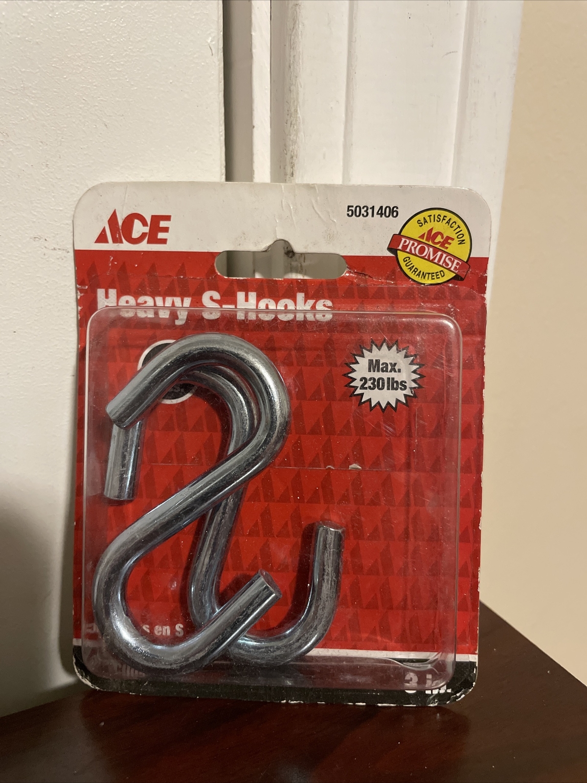 Ace Heavy￼ Zinc-Plated Silver Steel 3 in. L S-Hook 230 lb 2 pk