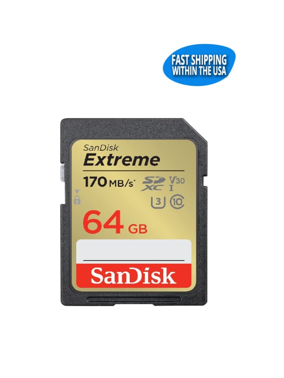 64GB Sandisk Extreme SD cards for Camera / Trail Camera / Computers