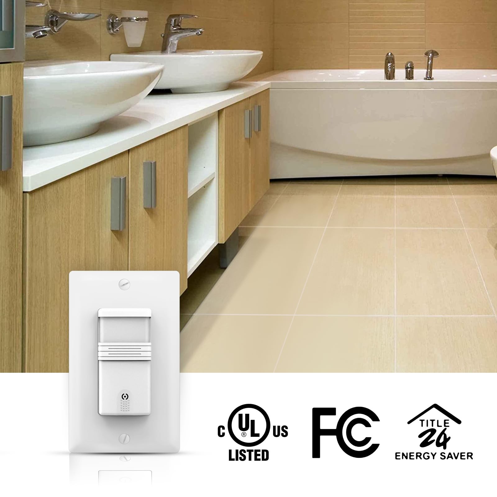 Motion Sensor Light Switch, Occupancy & Vacancy Model Motion Activated Wall S...