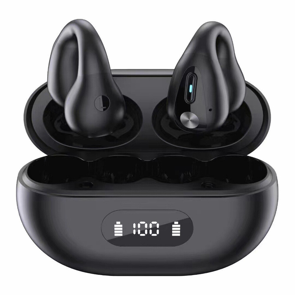 Wireless Earbud Headphones Bluetooth 5.3 Ear Clip Bone Conduction Sport Headset