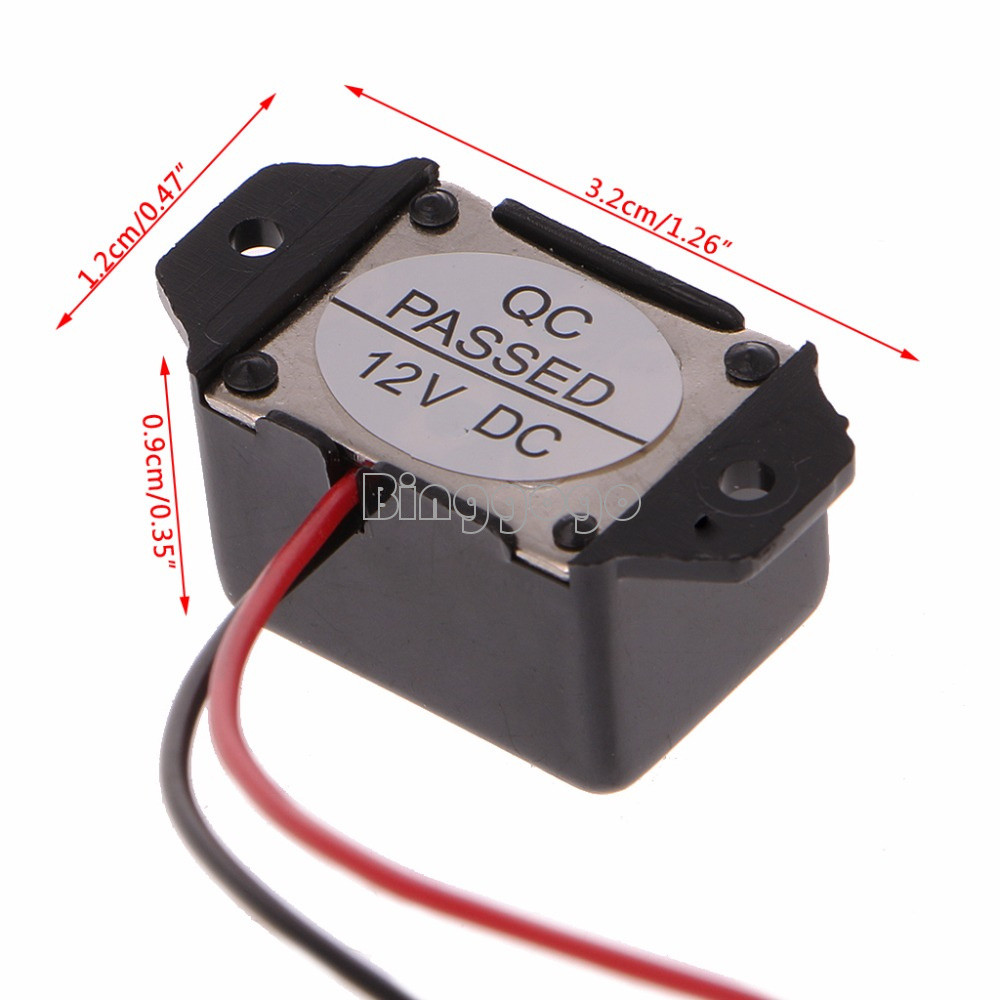 5pcs DC 12V 85dB mini electronic alarm buzzer constant tone