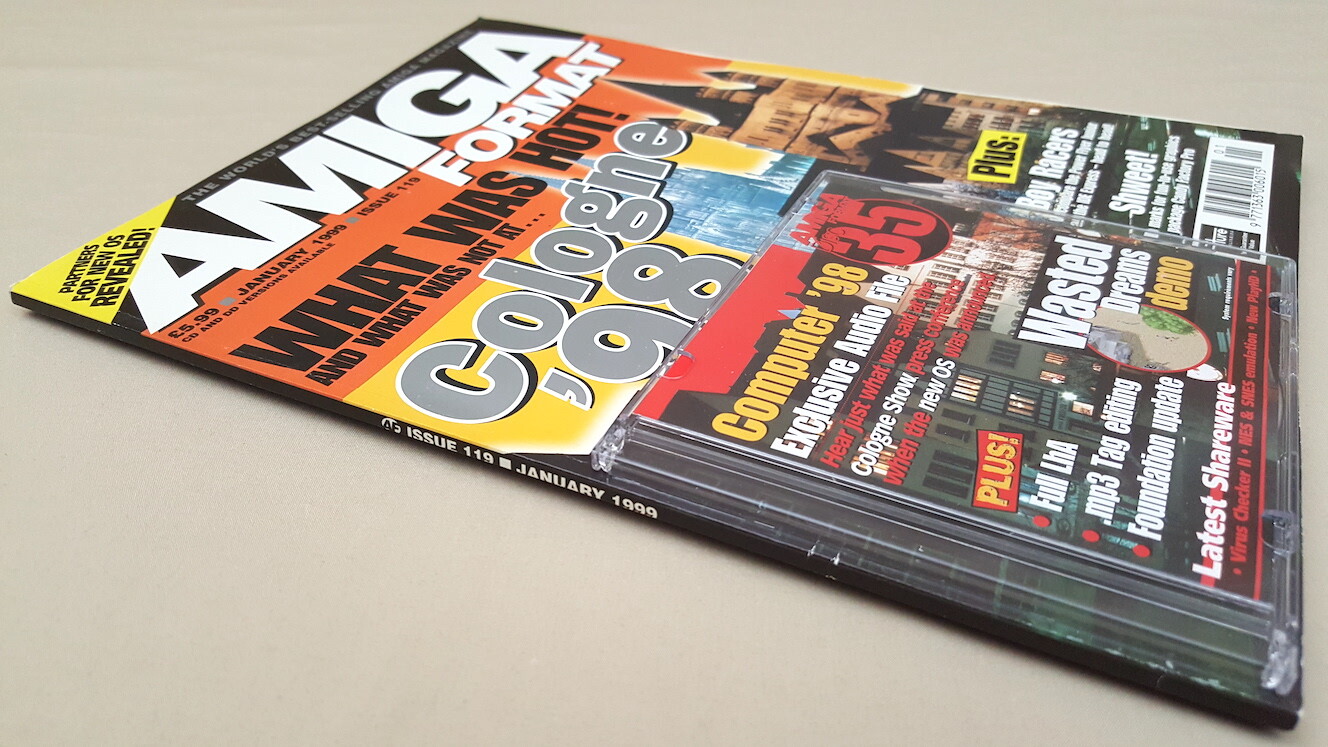 Amiga Format Magazine w/CD ©Jan.1999 Cologne'98 WebDesign2 Polataa Game +MORE