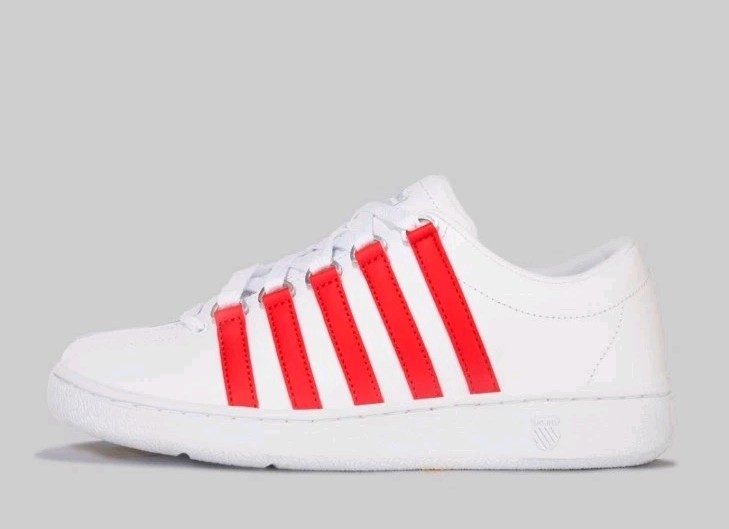 K-Swiss Mens Classic Lx 03343 11 White/red Men's Tennis Shoe's