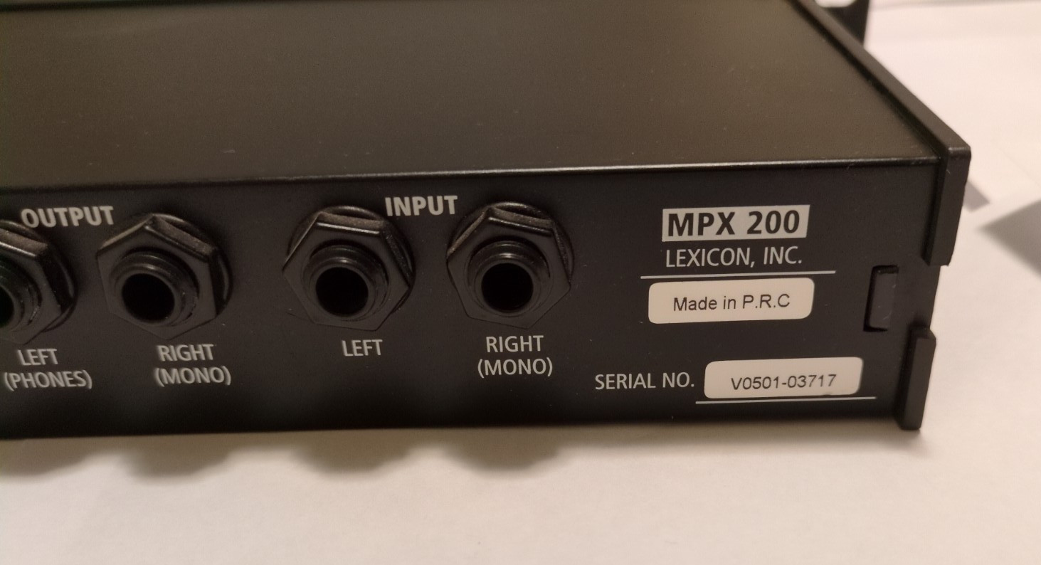 Lexicon MPX 200 Multi-Effects Processor Rackmount Digital 1U MIDI S/PDIF EX Cond