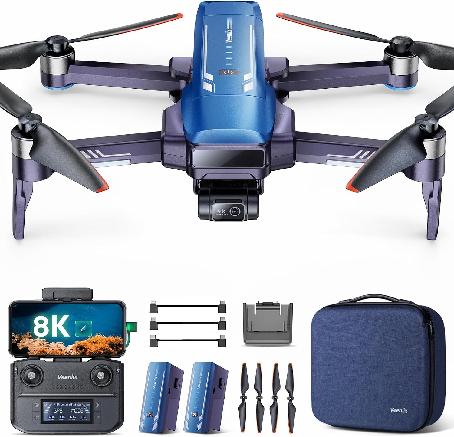 V11PRO Drone 8K Camera 48MP 3 Axis Gimbal Quadcopter