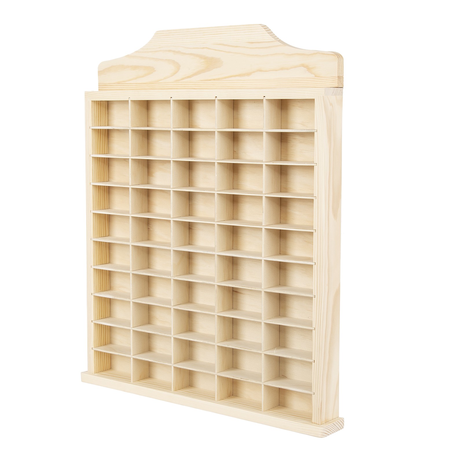 50Grids Wooden Display Case for Diecast Car Matchbox Storage Shelf US