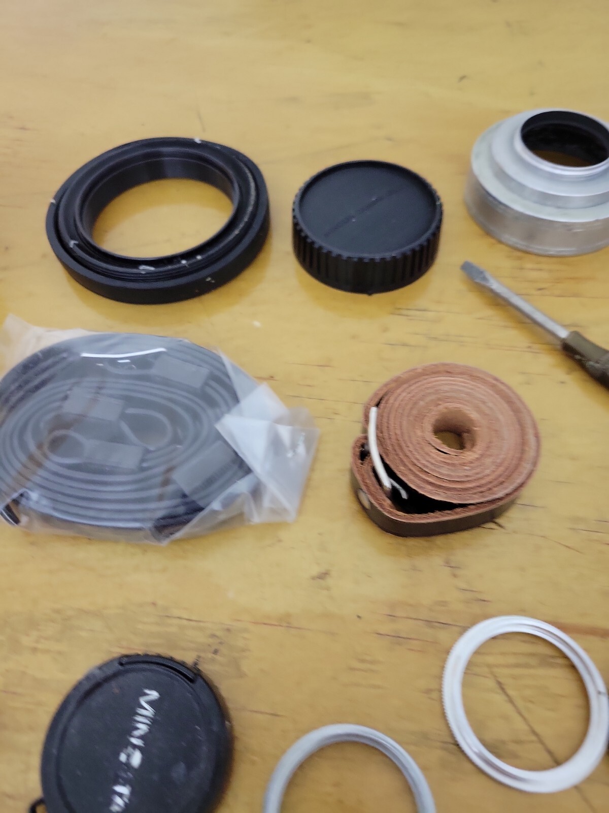 Vintage Camera Strap and Misc Lens Caps Camera Accessories