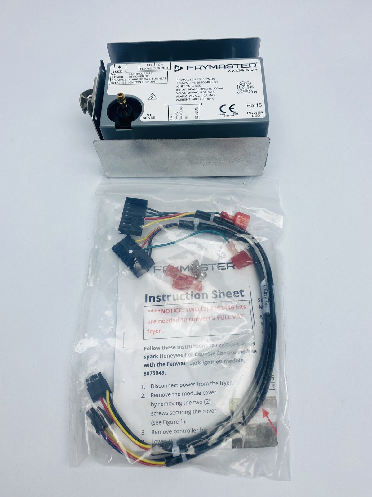 8263446 Frymaster Kit, Fenwal Mod Lov Service