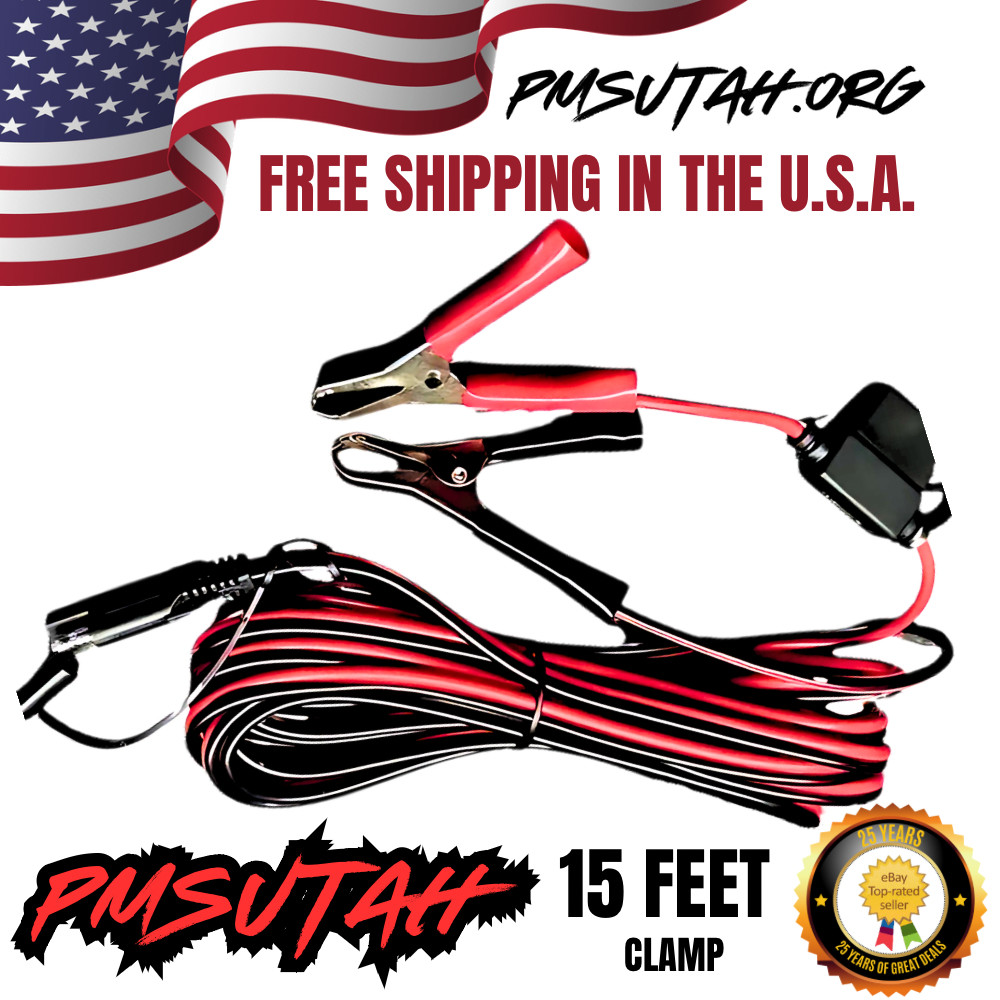 Motorcycle Battery Charger Cord Plug Fits Tender Cable Quick Extension 15 Foot