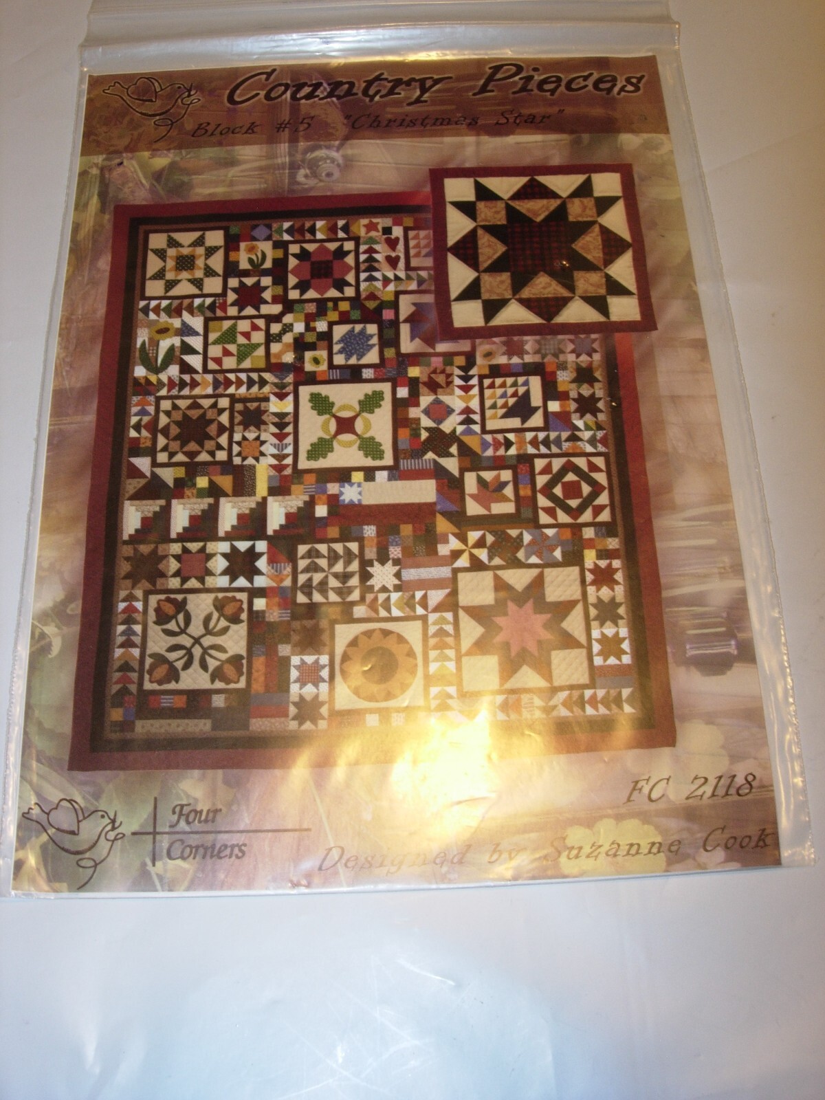 CRAFTS UNCUT Sewing Pattern COUNTRY PIECES QUILT BLOCK #5 CHRISTMAS STAR