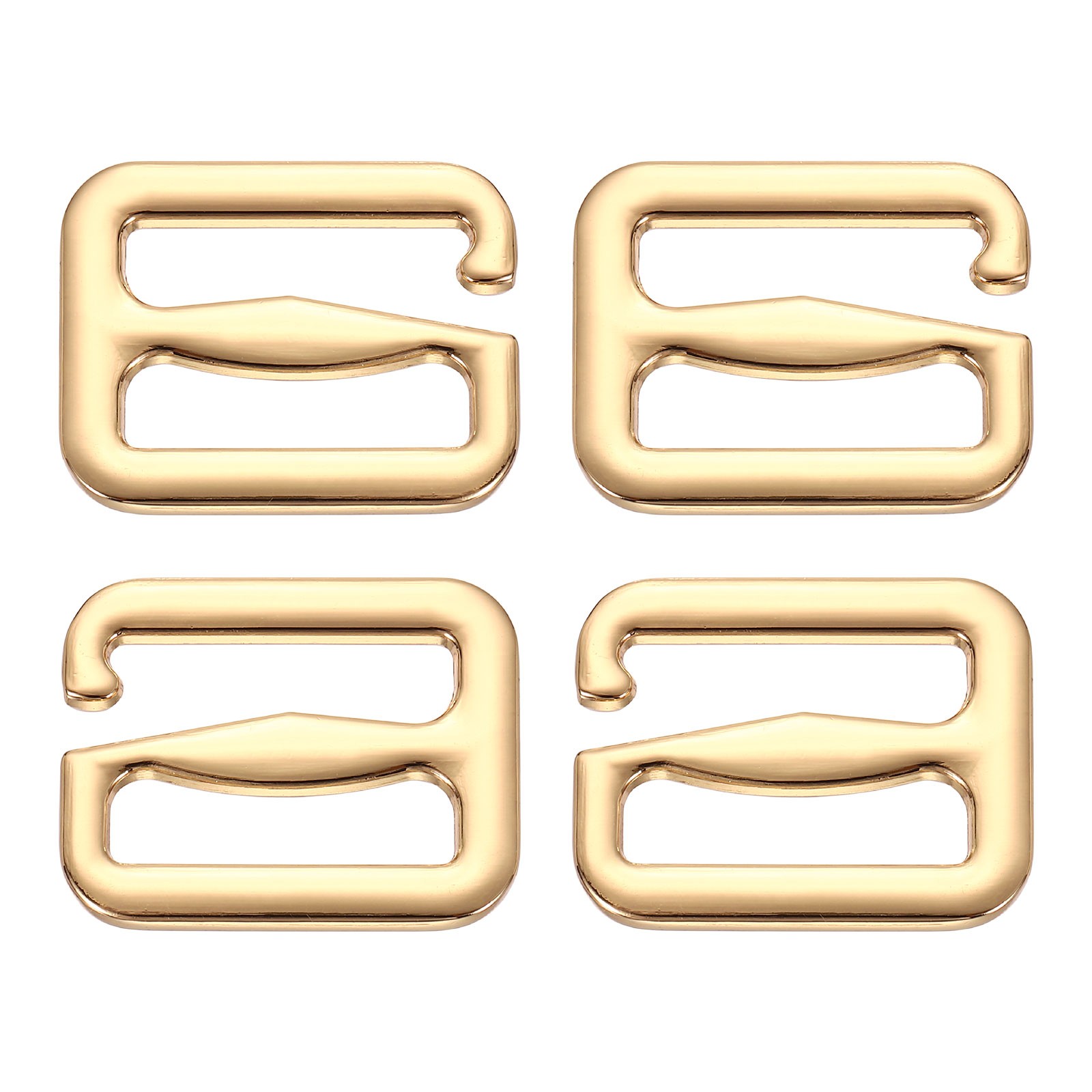 4 Pcs Wave Buckles 27x34mm Zinc Alloy G-Hook Backpack Strap Belt Hook Light Gold