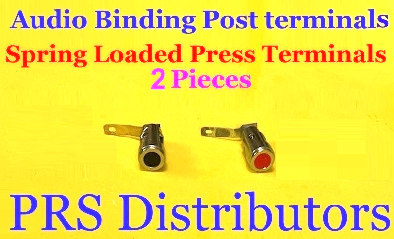 2 Pieces Speaker Audio Terminal Binding Push Spring Loaded Type , Red / Black