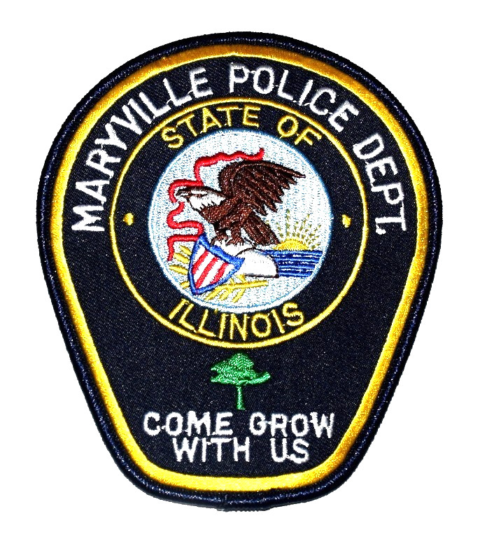 MARYVILLE ILLINOIS IL Police Patch STATE SEAL FLYING EAGLE SUNRISE BANNER 3J