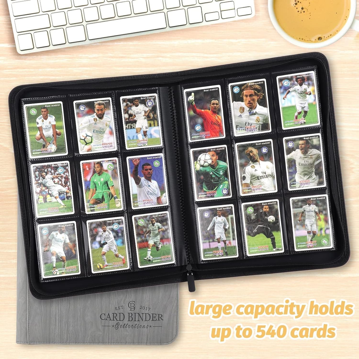 Trading Card Binder Card Collection Binder Album Folder with 540 Side Loading