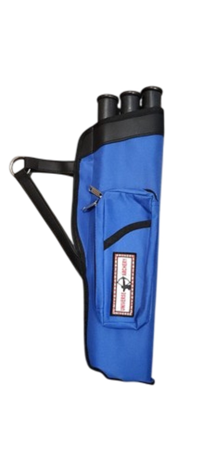 Shoulder Strap Archery Quiver Blue Nylon 3 Tube Arrow Holder Target Shooting Hun