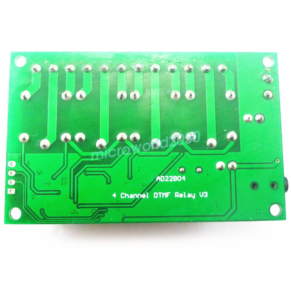 AD22B04 12V 4CH MT8870 DTMF Tone Signal Decoder Relay Phone Remote Control PLC