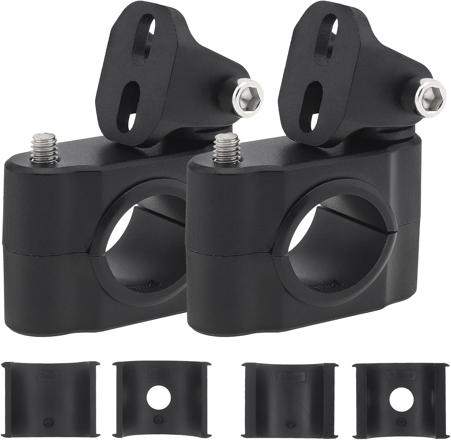 Durable Light Bar Mounts for UTV/ATV - Polished 360-Degree Angle Adjustable