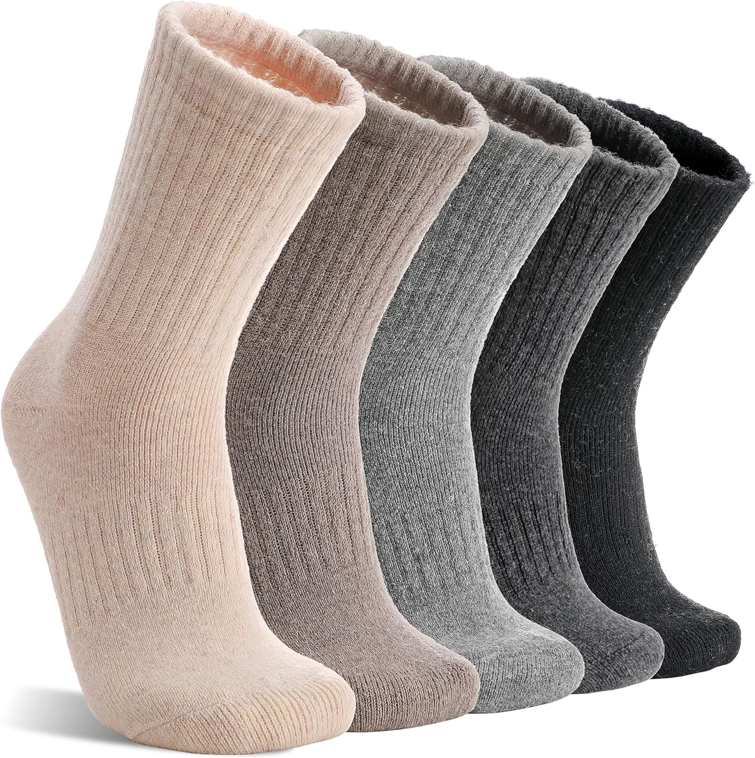 5 Pairs Womens Merino Wool Socks Hiking Warm Winter Thick Thermal Crew Cozy Cabi