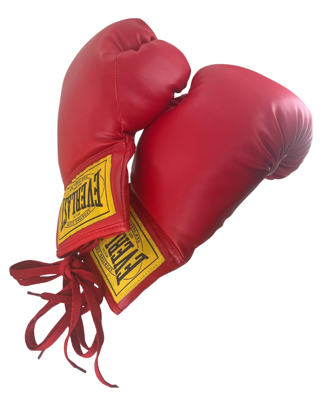 Everlast Vinyl Pair of Red Boxing Gloves - Great for Autographs Free Shipping