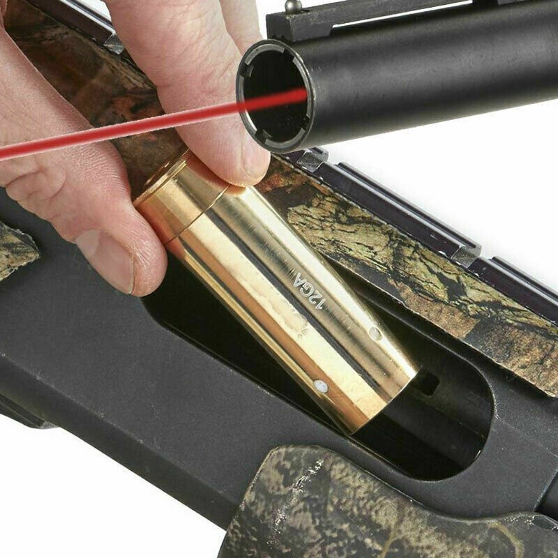 Laser Bore Sight Sighter BoreSighter Gun Red Dot Laser Cartridge Battery Include