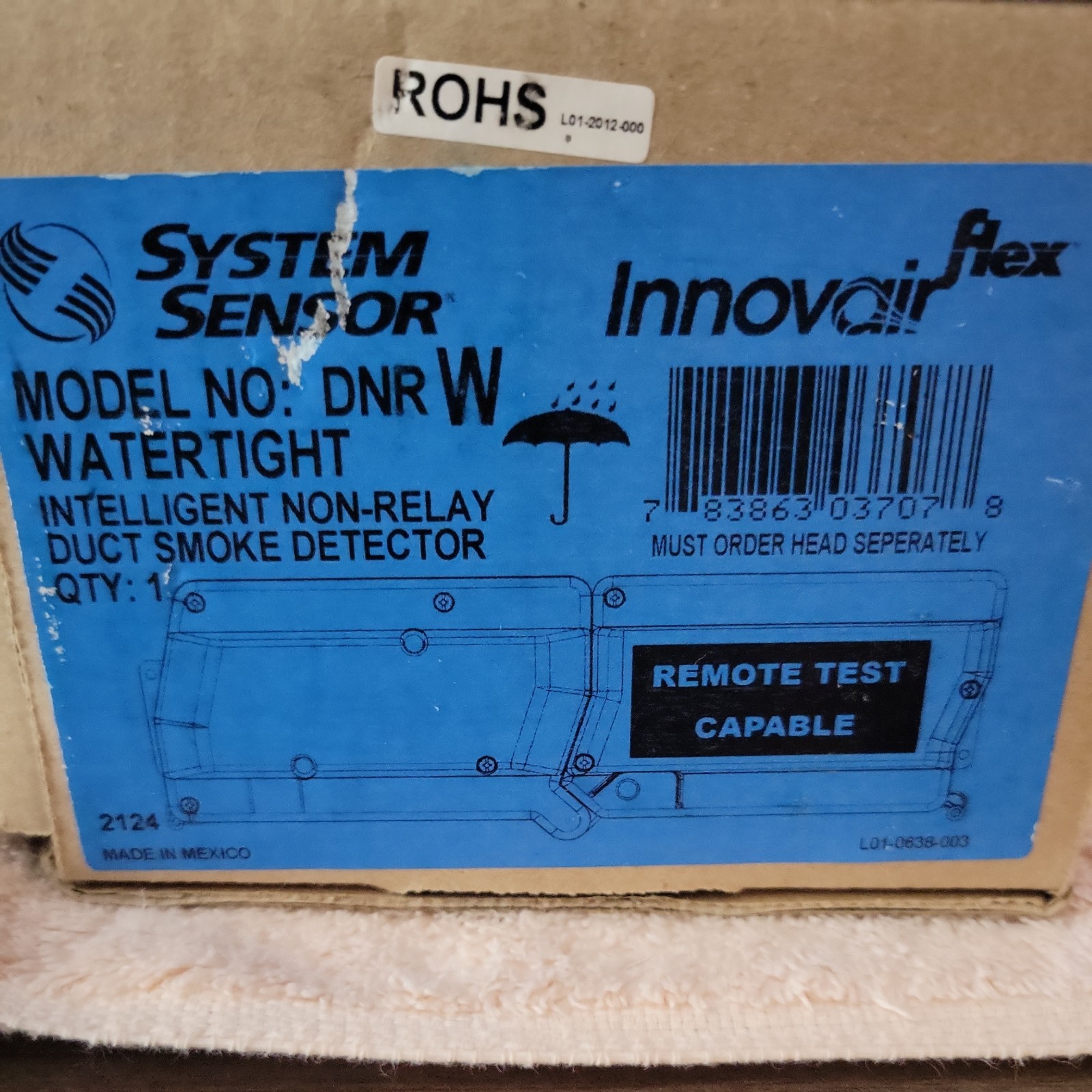 System Sensor DNRW Fire Alarm Watertight Duct Detector (NEW IN BOX)
