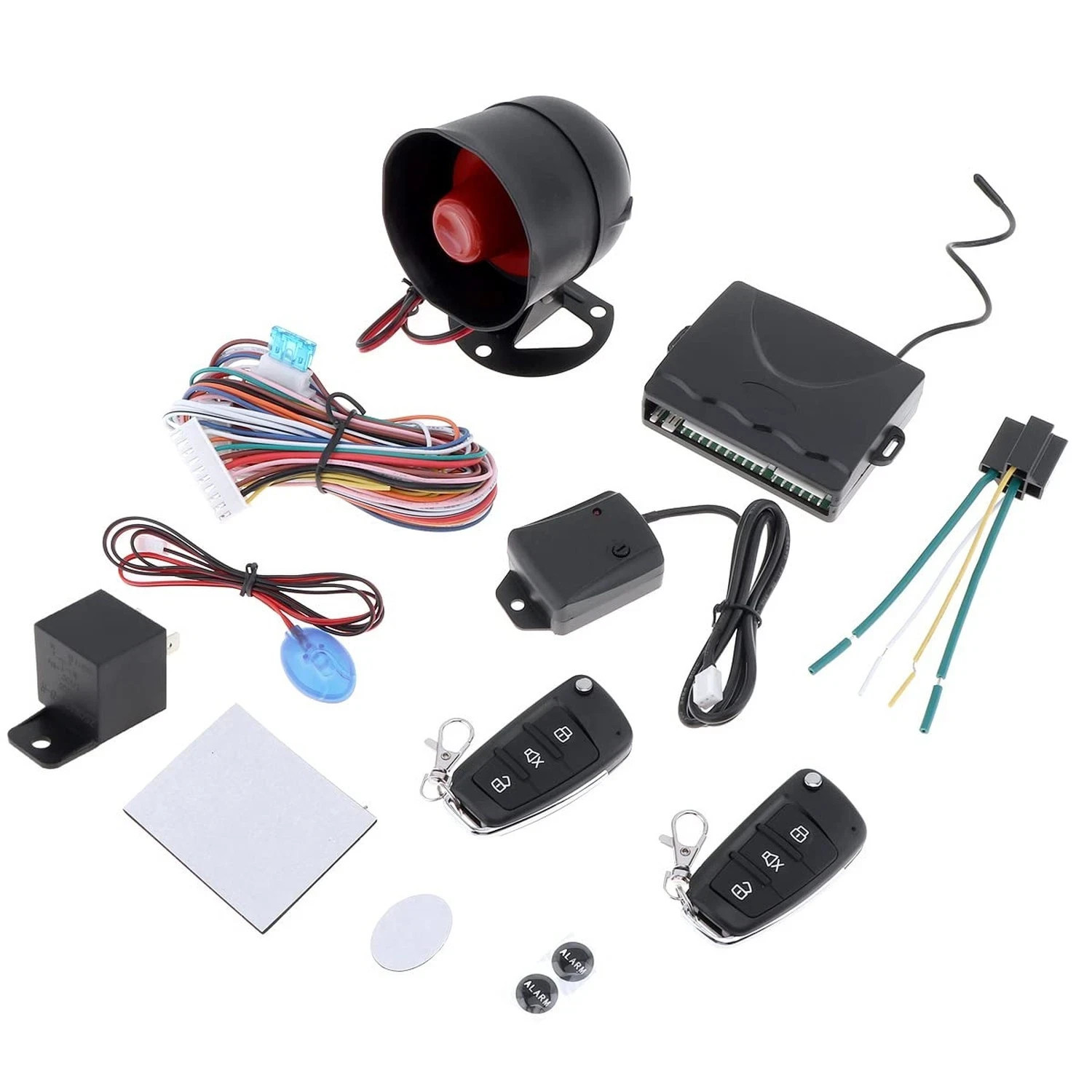 Universal 12V Auto Car Alarm Keyless Entry System with Remote Control Siren S
