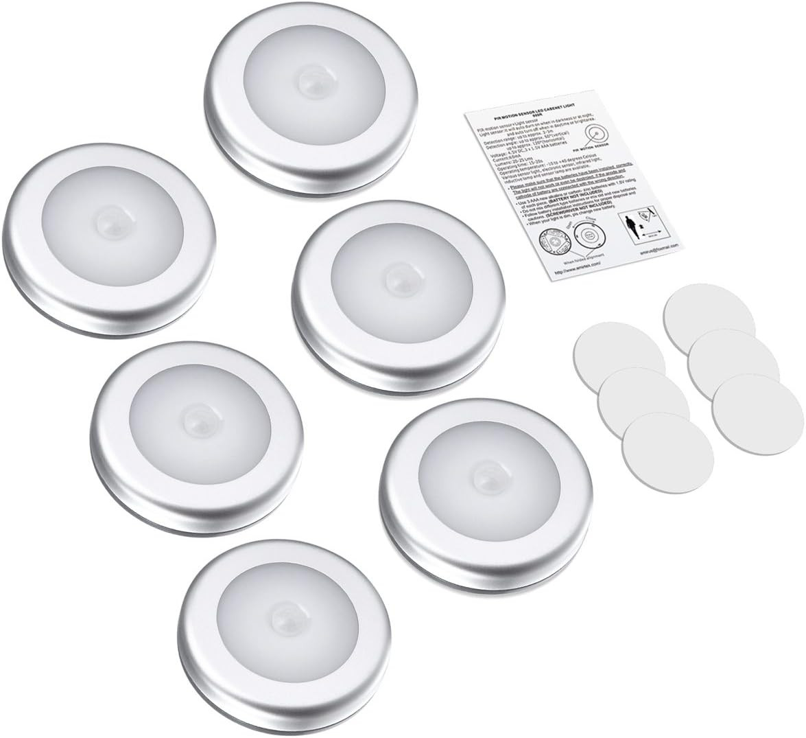 Upgraded 3.15” Motion Sensor Light, Cordless Battery-Powered LED Night Light, St
