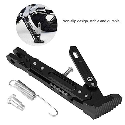 Motorcycle Kickstand Adjustable Tripod Holder Universal Aluminum Motor Black