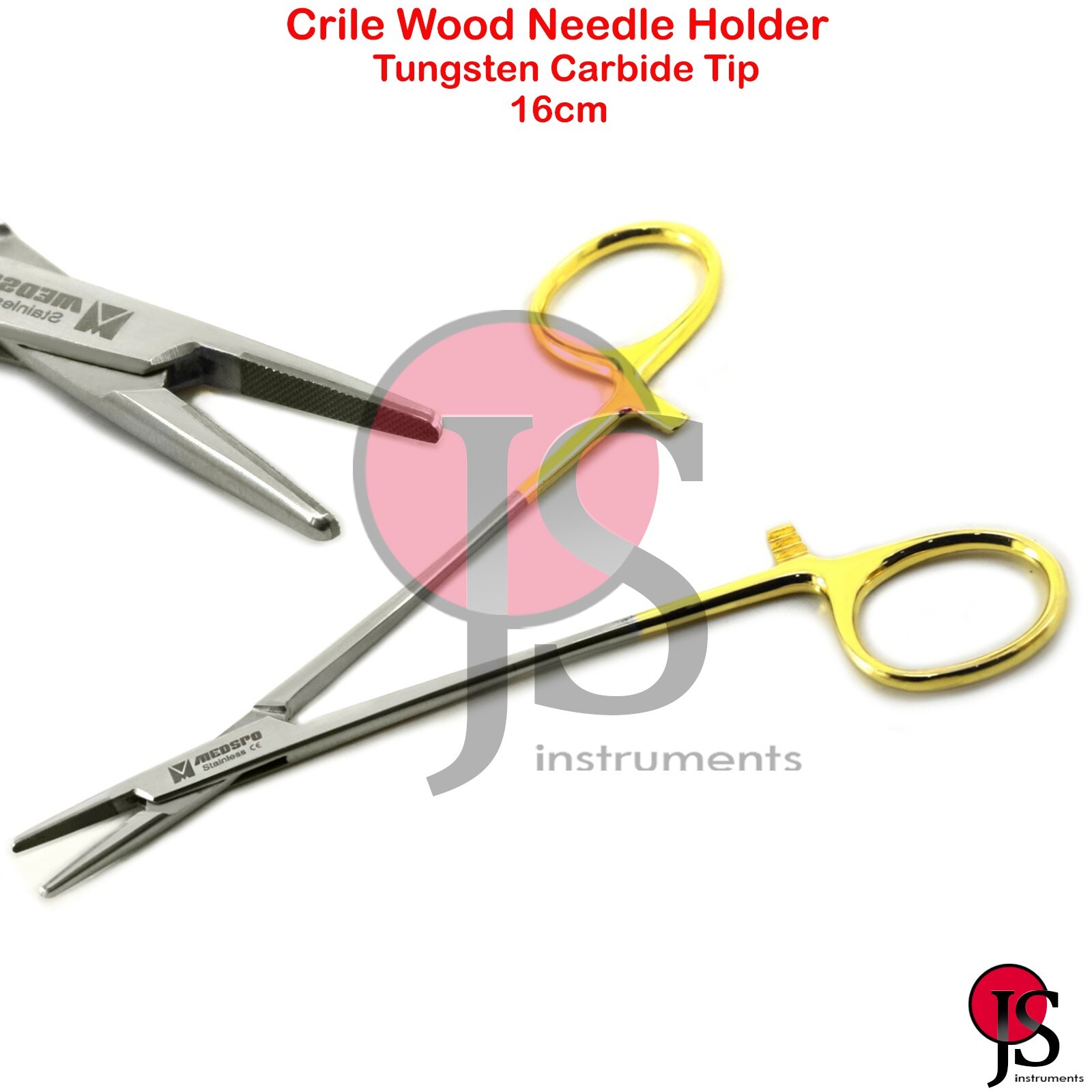 Crile-Wood Needle Holder Surgical Suture Pliers Piercing Tools Veterinary