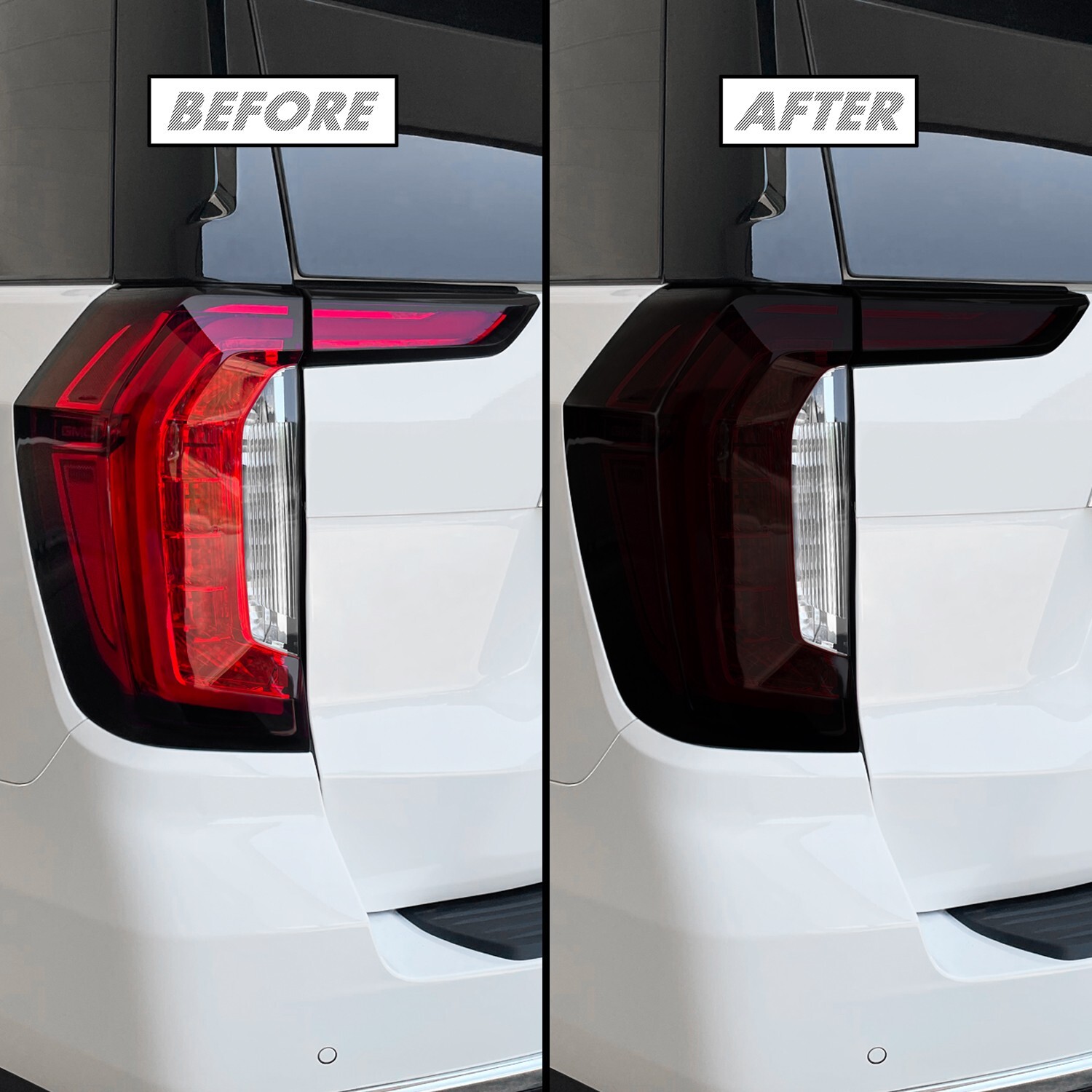 FOR 2021-2024 GMC Yukon / Yukon XL Tail Light Cutout SMOKE Precut Vinyl Tint