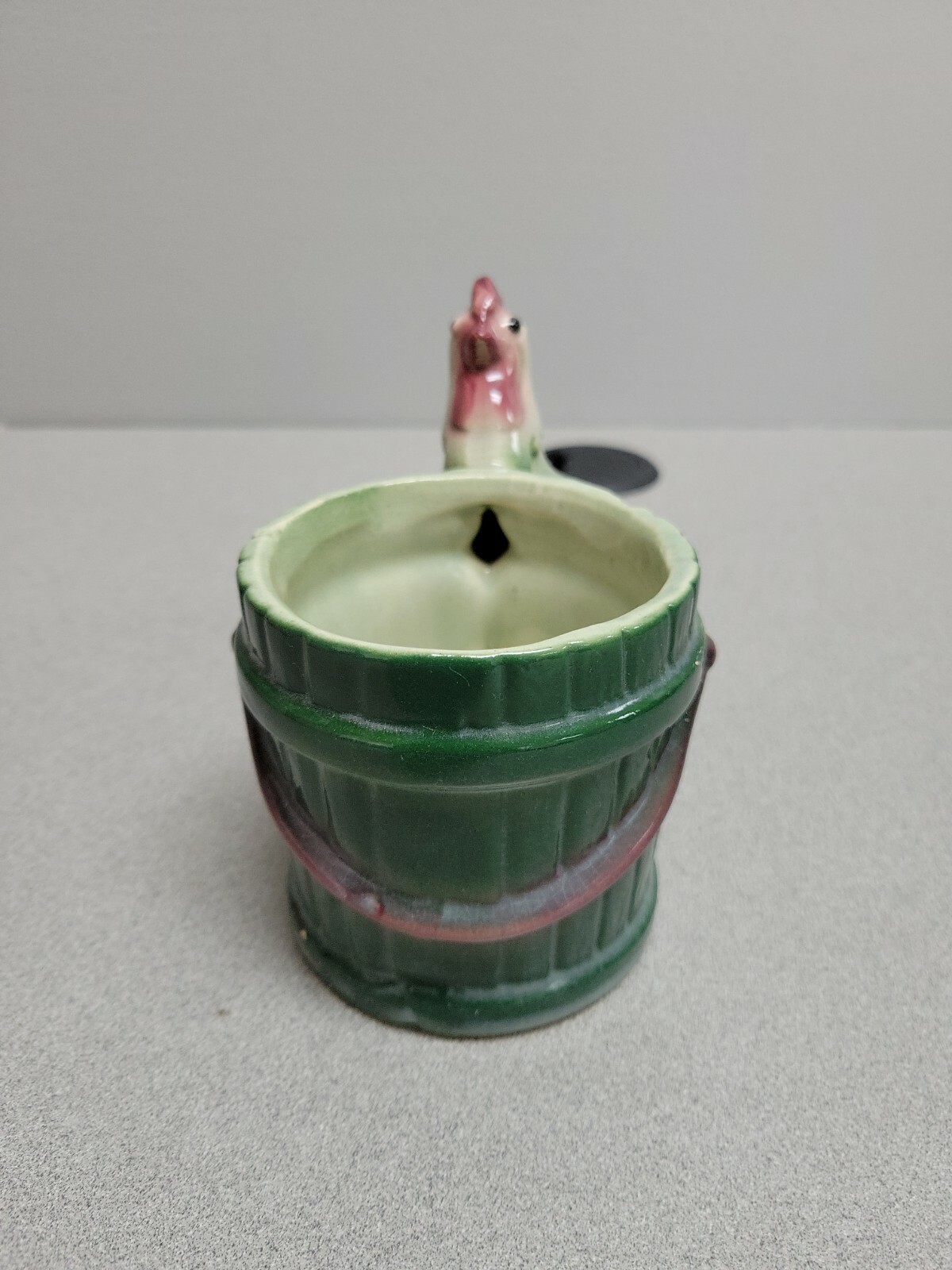 Small Ceramic Rooster with Bucket Planter