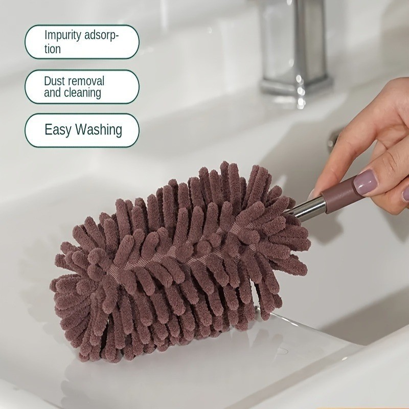 BTelescopic Microfiber Car Duster-Extendable Microfiber Dusting Tool with Comfor