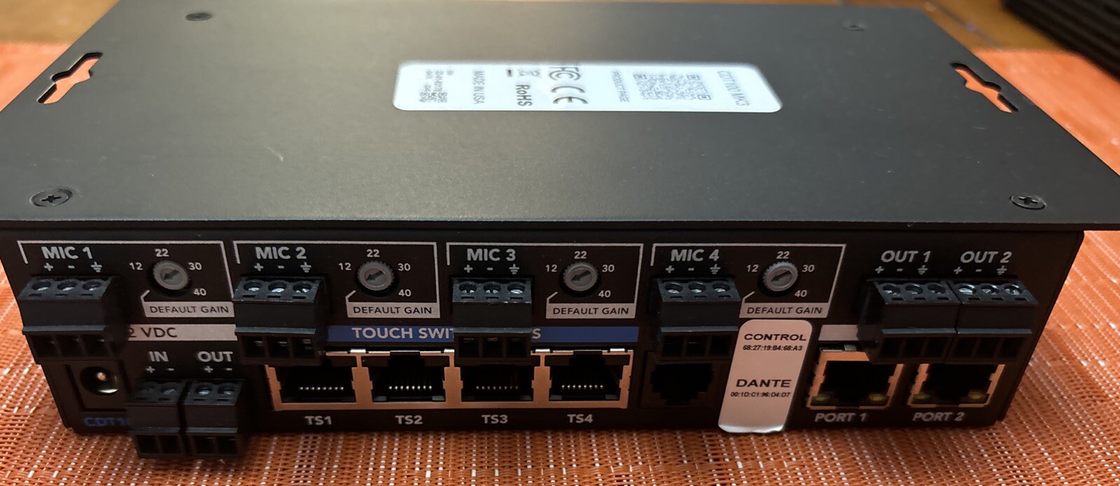 Clock Audio Dante/AES67 transporter CDT100 MK3
