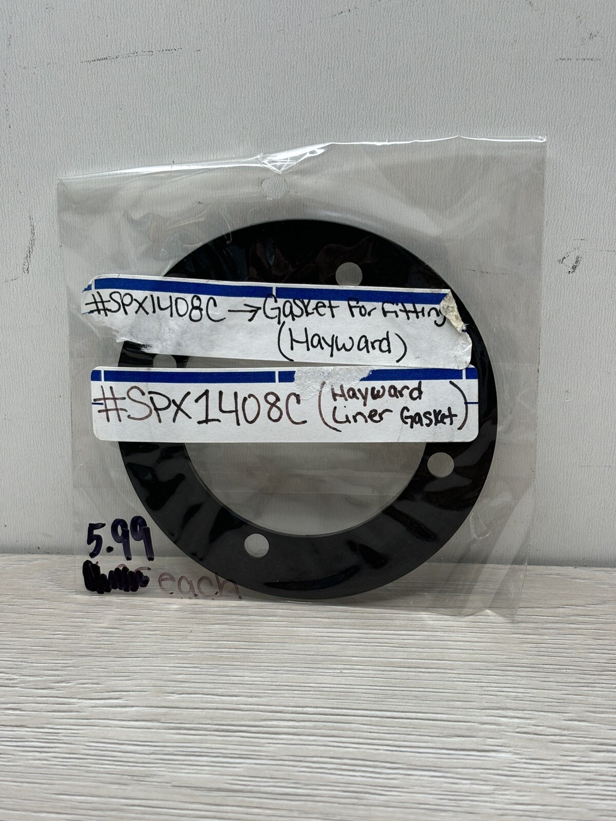 Hayward Liner Gasket, 2-1/4"id, 3-7/16"od, Inlet Fitting : SPX1408C