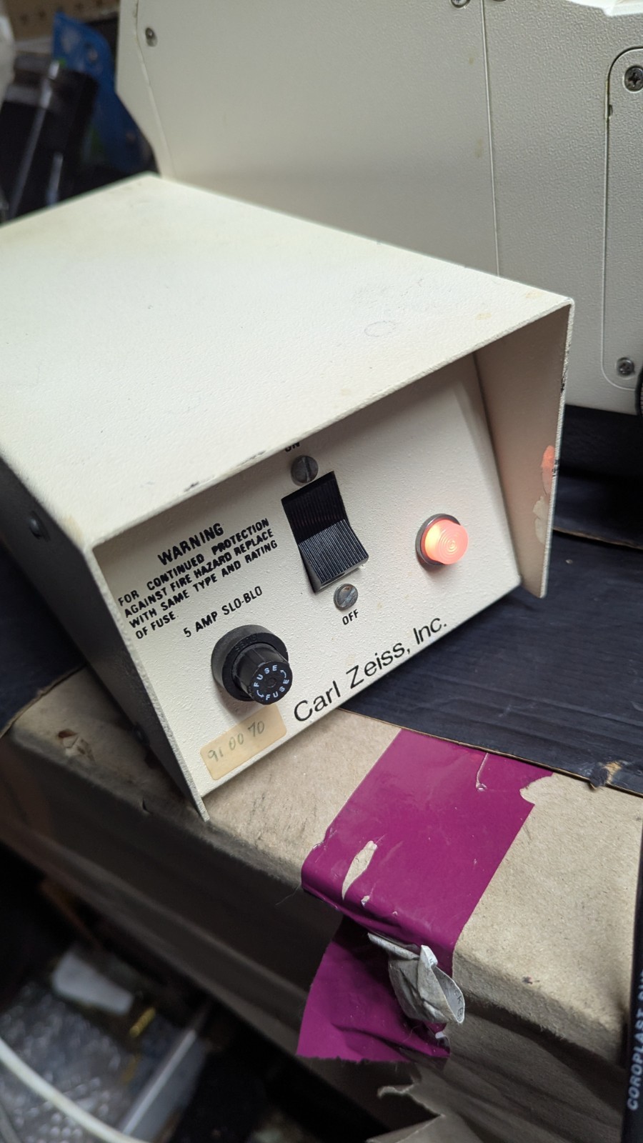 *UNTESTED* Zeiss Axiovert 35 Inverted Fluorescence Microscope With Power Supply
