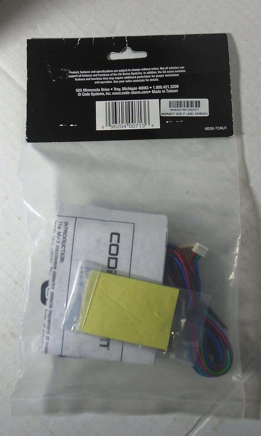 MV3 / MV3 / MV3 Dual Zone Microwave Sensor