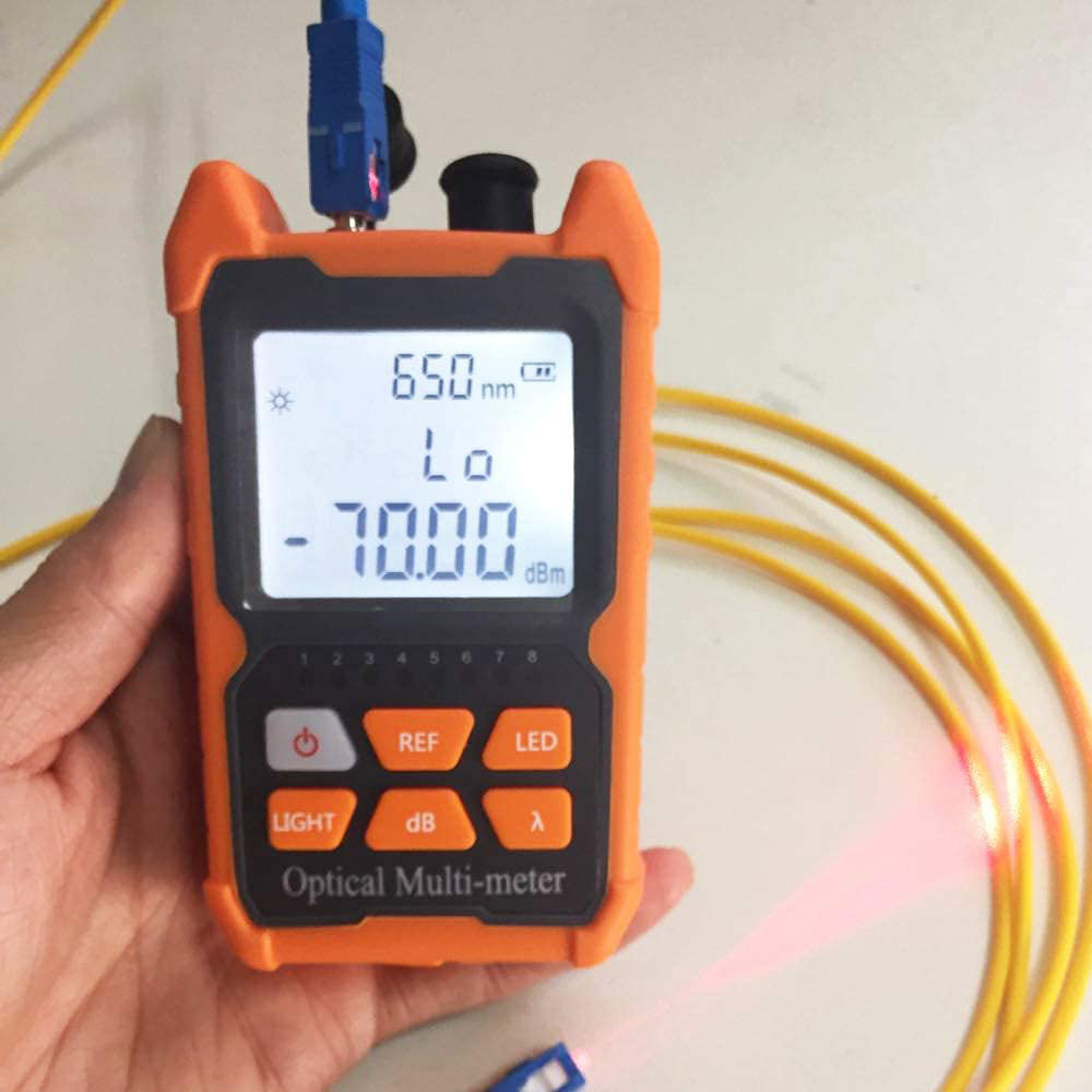 Fiber Optic Cable Tester & Power Meter with 2Mw Visual Fault Locator