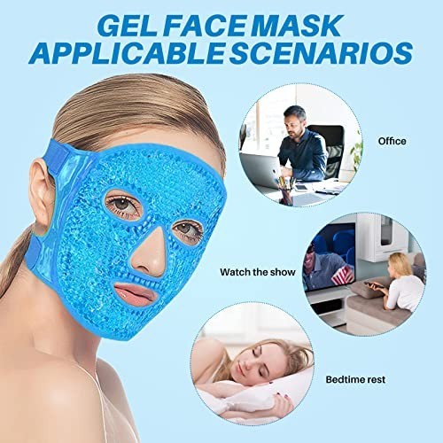 Ice Pack Cold Face, Eye Masks Reduce Face Puff, Dark Circles, Reusable Cold Hot