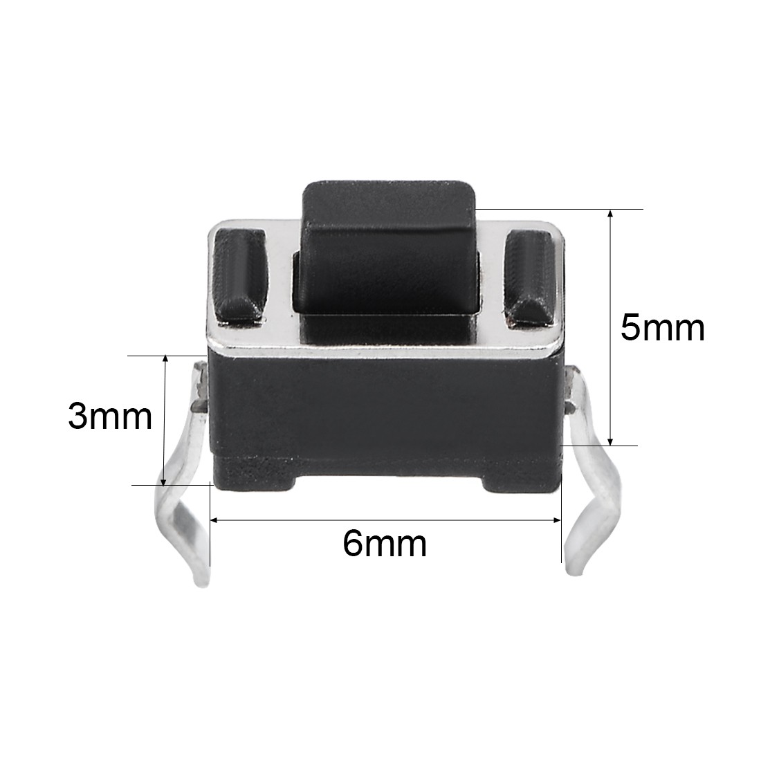50PC 3x6x5mm Panel Small PCB Momentary Tactile Push Button Switch DIP DC12V 50mA