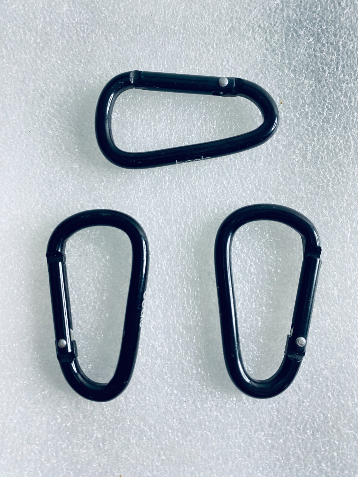 lot Of 3-Beats by Dre Carabiner Belt Bag D Ring Keychain Snap Hook Hanger, Black