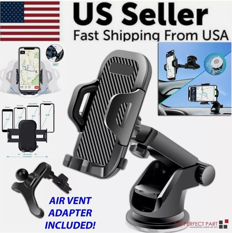 Phone Holder Car Mount Windshield Stand For iPhone 15 14 13 Pro Max Samsung