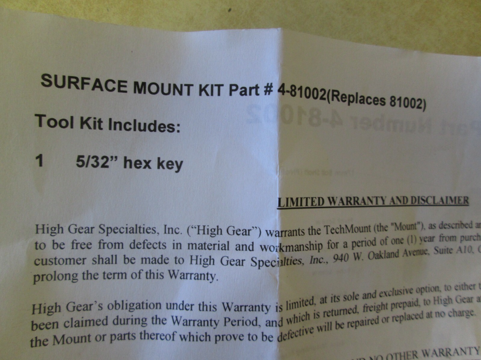 TECHMOUNT MOTORCYCLE MOUNT KIT FOR GPS / PHONE / ELECTRONICS - FLAT SURFACE UNIV