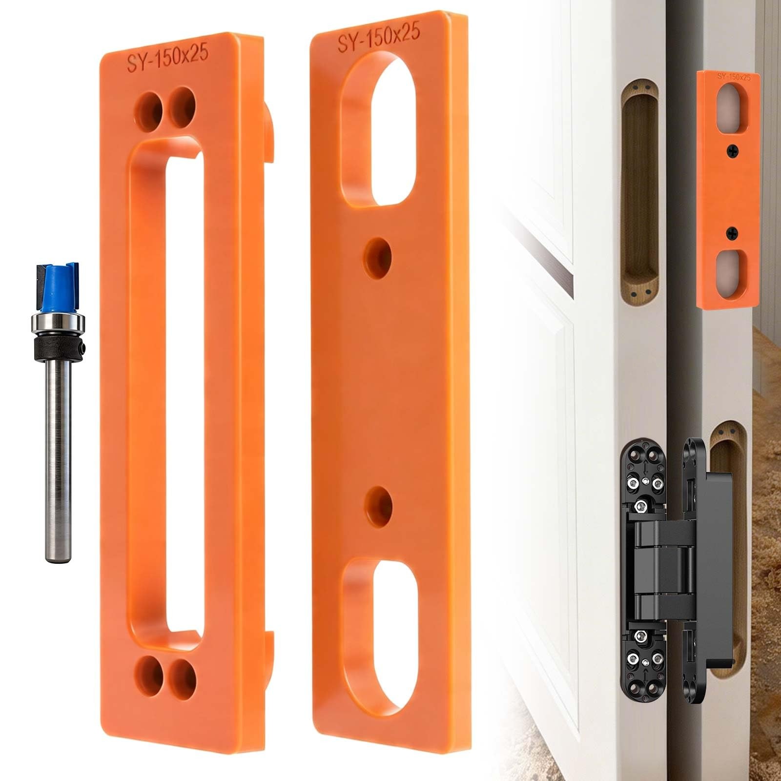 Hidden Door Hinge Jig, Hidden Hinge Mortiser Template, Concealed Hinge Jig, R...