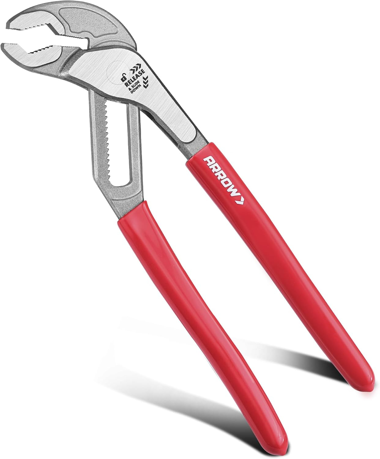 ARROW 8" V-Jaw Groove Joint Pliers, Quick Adjustable Water Pump Pliers | CR-V St