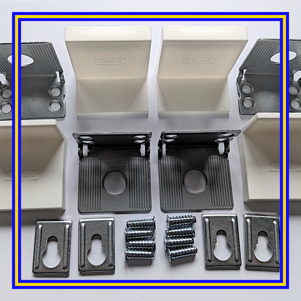 115754 x4 (115753 x4, 103693 x4, 100372 x8) IKEA Kallax Mounting Kit (White)
